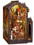 Houten 3D Puzzel Book Nook &ndash; Art Studio | Miniatuur Kunstatelier met Verlichting | Vanaf 14 Jaar