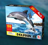 Shaped Puzzel - Dierenpuzzel - Vormpuzzel - Puzzel in de vorm van een ijsbeer - Dolfijnpuzzel - Dieren Puzzel - 100 stukjes - 54 x 44 cm - voor kinderen, volwassenen en ouderen