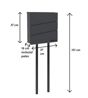 Afmetingen met palen