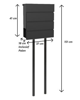 Afmetingen met palen