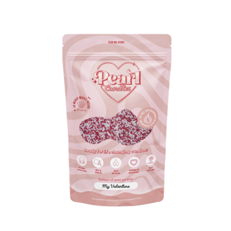 Pearl Candles - Kaarsenzand - My Valentine - Zelf theelichtje waxinelichtje maken - Lont inbegrepen - Wit - Roze - &plusmn;125 / &plusmn;150 Branduren &ndash; 250 g
