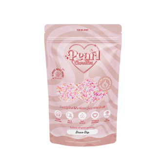 Pearl Candles - Kaarsenzand &ndash; Disco Dip &ndash; Zelf theelichtje waxinelichtje maken &ndash; Lont inbegrepen &ndash; Wit &ndash; roze &ndash; Oranje &ndash; Groen &ndash; &plusmn;250 / &plusmn;300 Branduren &ndash; 500 g