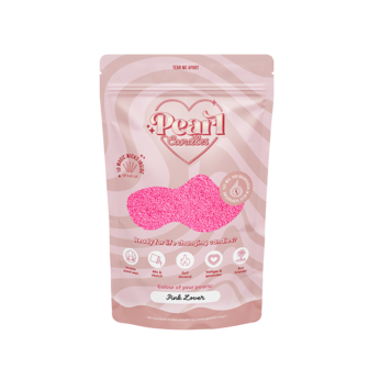 Pearl Candles - Kaarsenzand - Pink Lover - Zelf theelichtje waxinelichtje maken - Lont inbegrepen - Roze - &plusmn;250 / &plusmn;300 Branduren &ndash; 500 g