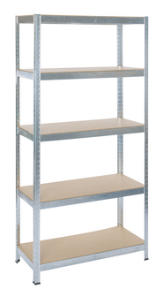 Heavy Duty Opbergrek &ndash; MDF &amp; Gegalvaniseerd Staal &ndash; 180x90x40 cm &ndash; 5 Legborden tot 175 kg &ndash; Garage &amp; Magazijn