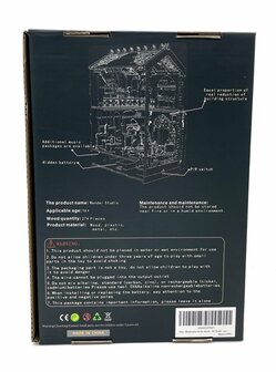 Houten 3D Puzzel Book Nook &ndash; Art Studio | Miniatuur Kunstatelier met Verlichting | Vanaf 14 Jaar