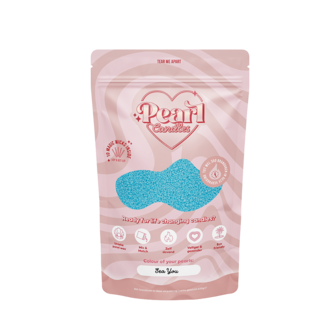 Pearl Candles - Kaarsenzand - Sea You - Zelf theelichtje waxinelichtje maken - Lont inbegrepen - Licht Blauw - &plusmn;250 / &plusmn;300 Branduren &ndash; 500 g