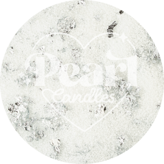 Pearl Candles - Kaarsenzand - Silver Mess- Zelf theelichtje waxinelichtje maken - Lont inbegrepen &ndash; Wit - Zilver - &plusmn;125 / &plusmn;150 Branduren &ndash; 250 g