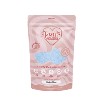 Pearl Candles - Kaarsenzand - Baby Blues - Zelf theelichtje waxinelichtje maken - Lont inbegrepen &ndash; Blauw - &plusmn;250 / &plusmn;300 Branduren &ndash; 500 g