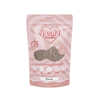 Pearl Candles - Kaarsenzand - Brownie - Zelf theelichtje waxinelichtje maken - Lont inbegrepen &ndash; Blauw - &plusmn;125 / &plusmn;150 Branduren &ndash; 250 g