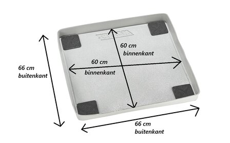 Mottez Waterdichte Opvangbak voor Wasmachines met Trillingsdemping