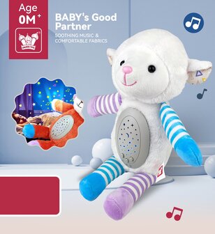 Slaapbeer - Slaap Beer - In de vorm van een schaap - Muziek - Sterrenprojectie &ndash; Rustgevend Nachtlampje voor Baby&rsquo;s (0+)