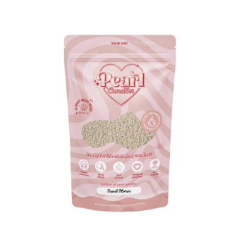 Kaarsenzand - Kaarsenzand met lonten - Pearl Candles - DIY kaarsen maken - Sand Storm - Zelf theelichtje waxinelichtje maken - Lont inbegrepen &ndash; licht bruin - &plusmn;250 / &plusmn;300 Branduren &ndash; 500 g