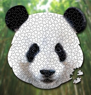 Shaped Puzzel - Dierenpuzzel - Vormpuzzel - Puzzel in de vorm van een Panda Beer Kop &ndash; Panda Beer - Dieren Puzzel - 236 stukjes &ndash; 43 x 42 cm - voor kinderen, volwassenen en ouderen