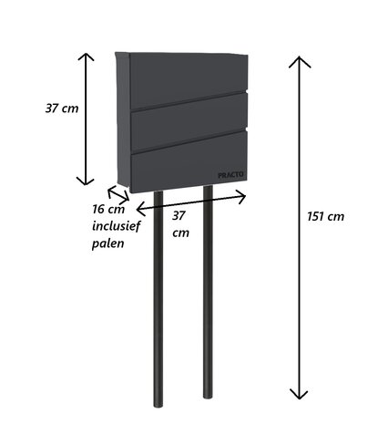 Afmetingen met palen