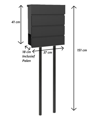 Afmetingen met palen