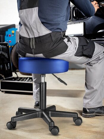 Casaria Verstelbare Draaikruk - 46/60cm Zithoogte - Blauw