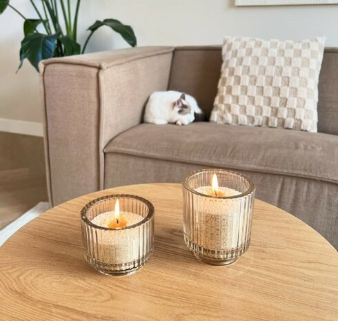 Pearl Candles - Kaarsenzand - Snow White - Zelf theelichtje waxinelichtje maken - Lont inbegrepen - Wit - &plusmn;125 / &plusmn;150 Branduren &ndash; 250 g