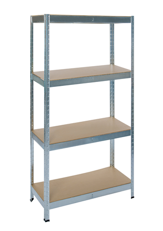 Heavy Duty Opbergrek &ndash; MDF & Gegalvaniseerd Staal &ndash; 150x75x30 cm &ndash; 4 Legborden tot 175 kg &ndash; Garage & Magazijn