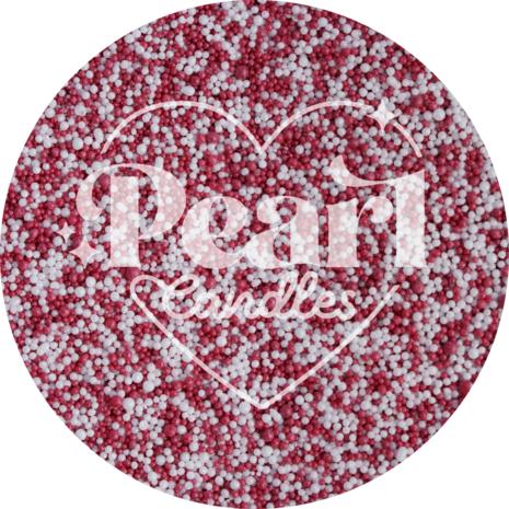 Pearl Candles - Kaarsenzand - My Valentine - Zelf theelichtje waxinelichtje maken - Lont inbegrepen - Wit - Roze - &plusmn;125 / &plusmn;150 Branduren &ndash; 250 g