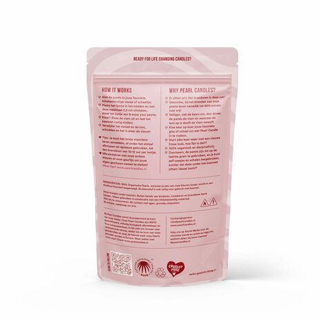 Pearl Candles - Kaarsenzand &ndash; Disco Dip &ndash; Zelf theelichtje waxinelichtje maken &ndash; Lont inbegrepen &ndash; Wit &ndash; roze &ndash; Oranje &ndash; Groen &ndash; &plusmn;125 / &plusmn;150 Branduren &ndash; 250 g