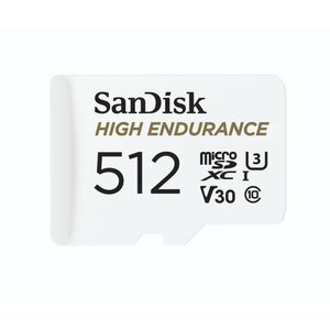 Sandisk High Endurance MicroSDXC Geheugenkaart 512GB Class 10 100 mb/s Wit